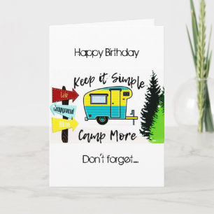 CARTE JEUX ANNIVERSAIRE À MON ***LE CAMPER*** DANS VOTRE