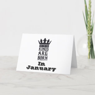 CARTE JEUX ANNIVERSAIRE À MON "ROI" NÉ EN "JANVIER"