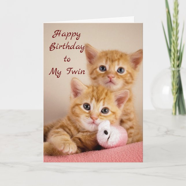 CARTE JEUX ANNIVERSAIRE À MON ****TWIN**** (Devant)