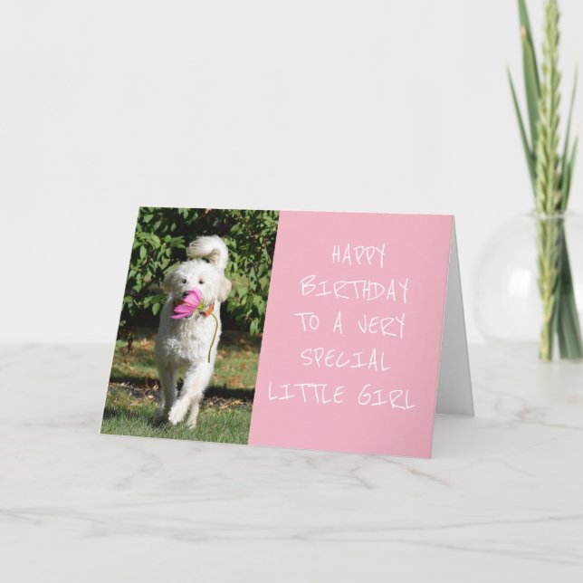 CARTE JEUX ANNIVERSAIRE À **UNE PETITE FILLE TRÈS SPÉCIA (Devant)