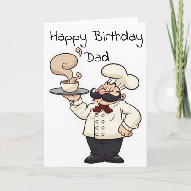 CARTE JEUX ANNIVERSAIRE AU MEILLEUR CUISINE ***DAD*** (Devant)