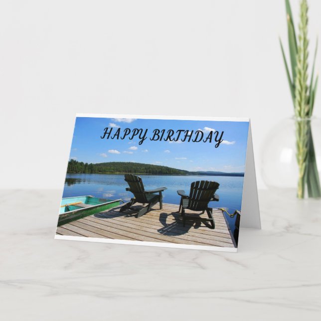 CARTE JEUX **ANNIVERSAIRE** COMME UNE JOURNÉE AU LAC! (Devant)