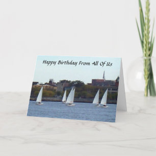 CARTE JEUX ANNIVERSAIRE DE NOUS TOUS STYLE BATEAU À VOIL
