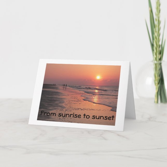 CARTE "JEUX ANNIVERSAIRE DU LEVER AU SOLEIL (Devant)