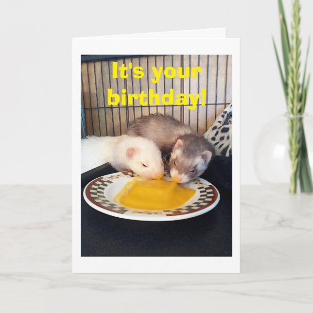 CARTE JEUX ANNIVERSAIRE-NOUS L'AVONS REÇU À NOTRE FIN (Devant)