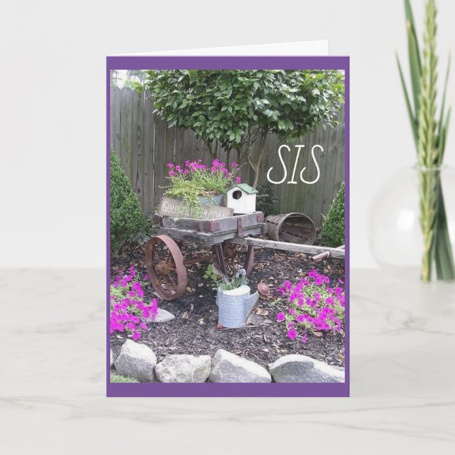 CARTE **JEUX ANNIVERSAIRE POUR MA **CARTE DE SOEUR SPÉCI (Devant)