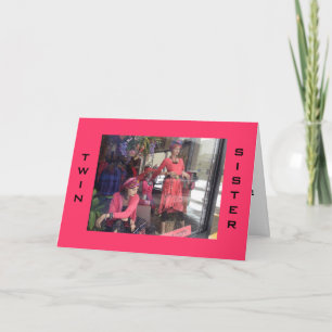 CARTE JEUX ANNIVERSAIRE TWIN SISTER-MANNEQUIN DIT "SHOP