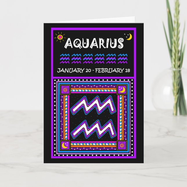 CARTE JEUX AQUARIUS D'ANNIVERSAIRE ! (Devant)