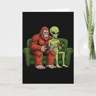 Carte Jeux de jeux vidéo extraterrestres Bigfoot Sasquat