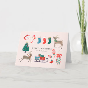 Carte Jeux de rennes de Noël