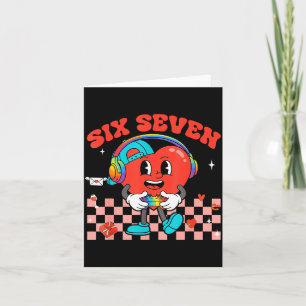 Carte Jeux Saint-Valentin 67 Six Sept Drôle de Joueur Cœ
