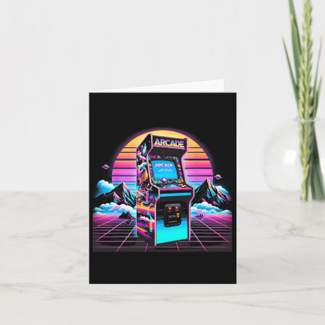 Carte Jeux vidéo rétro arcade vintage 70s 80s 90s Vieux  (Devant)