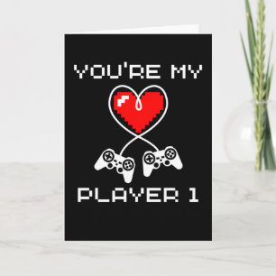 Carte Jeux vidéo Saint-Valentin Tu es mon joueur 1 Gamer