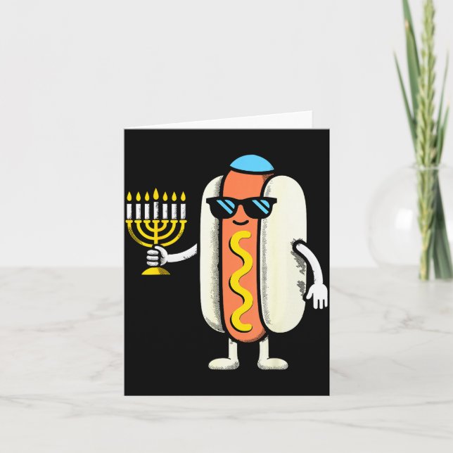 Carte Jewish Pjs Hotdog Funny Food Hanukkah Pajamas Chan (Devant)