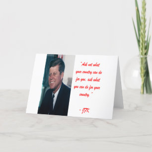 Carte JFK & Citation de Ne Pas Demander