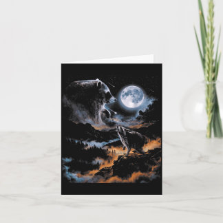 Carte Jimothy Raccoon Howling At Moon Night Scene Meme