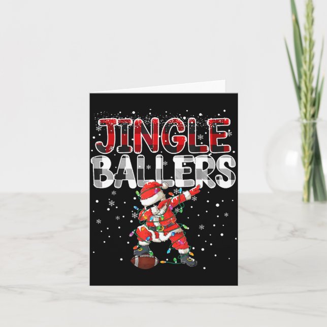 Carte Jingle Ballers Santa Football Christmas Soccer Pla (Devant)