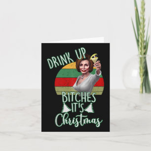Carte Jingle Bell Biden Xmas Père Noël Trump mauvais Noë