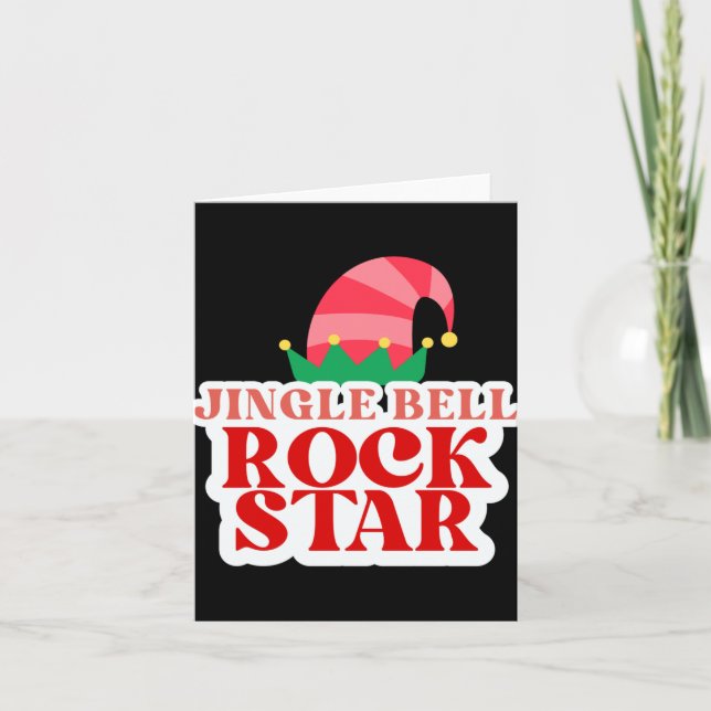 Carte Jingle Bell Rock Star Black Christmas Toddler T Sh (Devant)