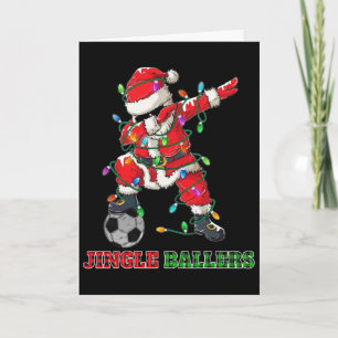 Carte Jingle Llers Dabbing Santa Footll Christmas Soccer