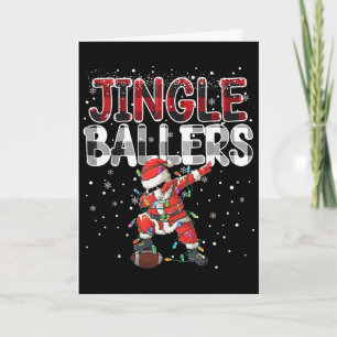 Carte Jingle Llers Santa Footll Noël Plaid _