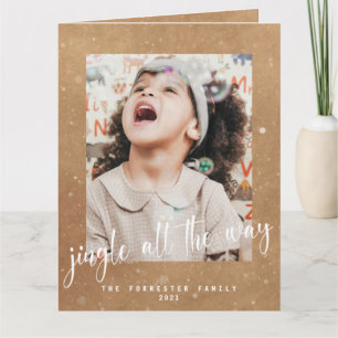Carte Jingle Rustique amusant Tout le chemin 2 Photo Car