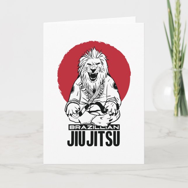 Carte Jitsu Jitsu Brésil Coucher de soleil rouge (Devant)