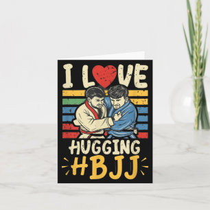 Carte Jiu Jitsu Brésilien BJJ Amour Étreinte Drôle MMA