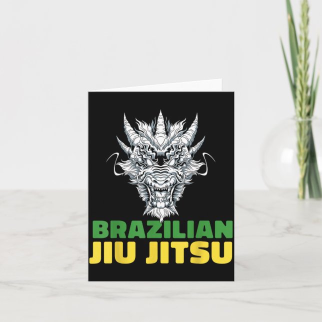 Carte Jiu Jitsu Brésilien Grappling - MMA BJJ Dragon (Devant)
