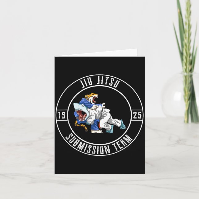 Carte Jiu Jitsu Brésilien Grappling - Requin de Jiu Jits (Devant)