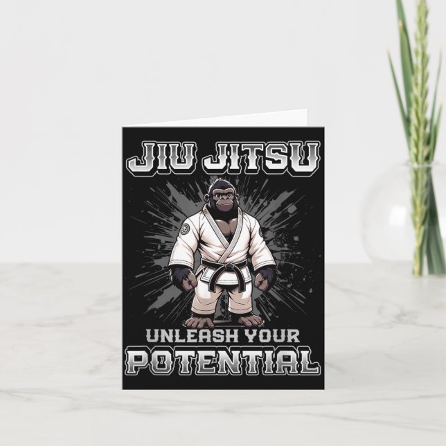 Carte Jiu Jitsu Brésilien MMA et BJJ Grappling Mignon (Devant)