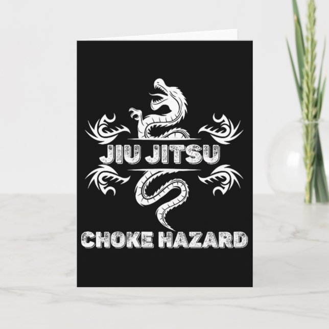 Carte Jiu Jitsu Étouffement Risque Karaté Boxe Muay Thai (Devant)