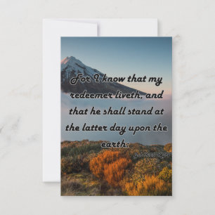 Carte Job 19:25 KJV Bible Ecriture Pic Greeting