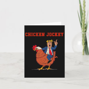 Carte Jockey de poulet drôle Mème Trump
