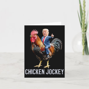 Carte Jockey de poulet Trump Mème amusant 1