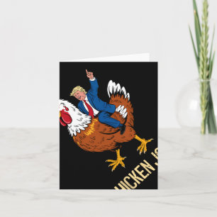 Carte Jockey de poulet Trump Mème amusant 2