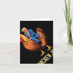 Carte Jockey de poulet Trump Mème amusant 3