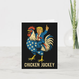 Carte Jockey de poulet Trump Mème amusant 7