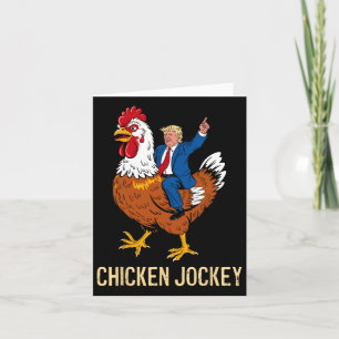Carte Jockey de poulet Trump Mème amusant 9