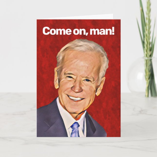 Carte Joe Biden Anniversaire Game Show Hôte (Devant)
