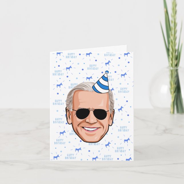 Carte Joe Biden Casquette d'anniversaire (Devant)