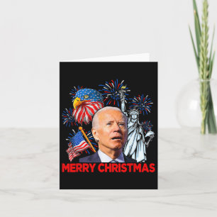 Carte Joe Biden Confus Patriotique Joyeux Noël Pour 4
