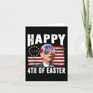 Carte Joe Biden drôle 4 juillet Joyeux 4ème de Pâques Ét