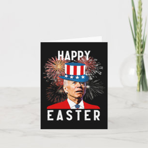Carte Joe Biden Heureux Pâques Pour 4 juillet Drôle