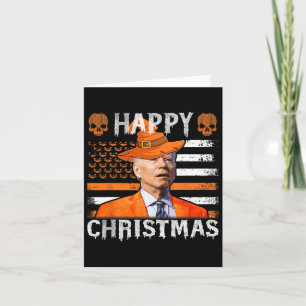 Carte Joe Biden Joyeux Halloween Joyeux Noël NOUS Drapea