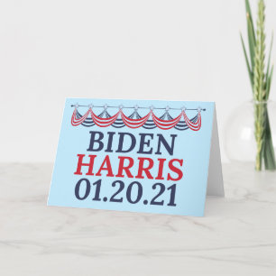 Carte Joe Biden Kamala Harris Fête de l'Inauguration