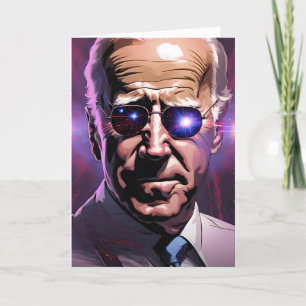 Carte Joe Biden Lunettes de soleil violet Arrière - plan