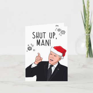 Carte Joe Biden Noël drôle : Ta gueule mec