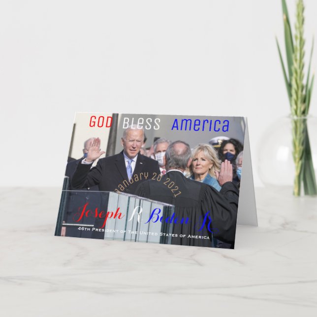Carte Joe Biden serment d'investiture d'Office 2021 (Devant)