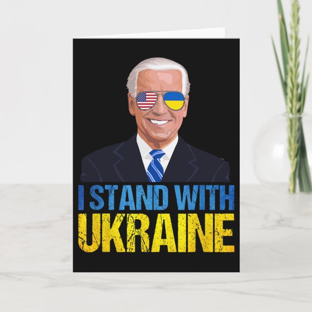 Carte Joe Biden Stand With Ukraine - American Support Uk (Devant)